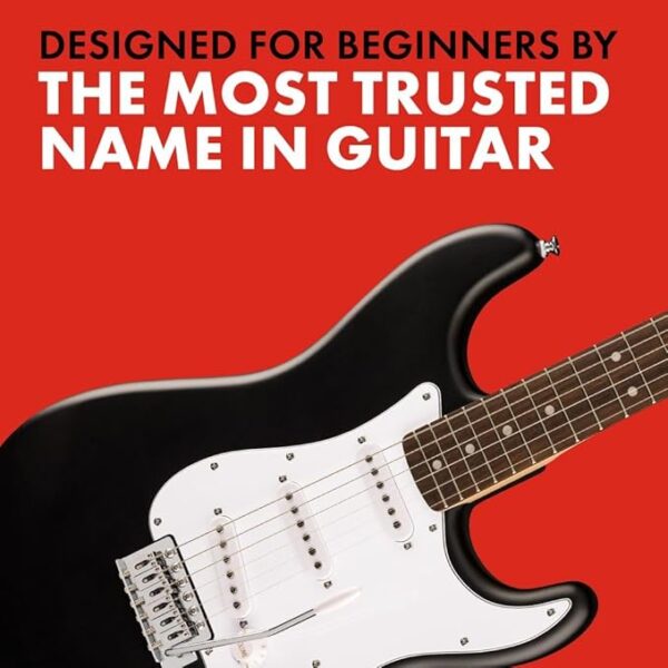 Fender Squier Debut Series Stratocaster Electric Guitar, Beginner Guitar, with 2-Year Warranty, Includes Free Lessons, Black with Matte Finish - Image 4