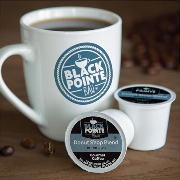 Black Pointe Bay Coffee Donut Shop Blend, Medium Roast, 80 Count, Single Serve Coffee Pods for Keurig K-Cup Brewers - Image 4