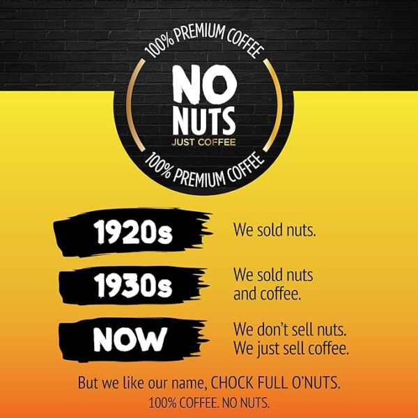 Chock Full o’Nuts Original Roast, Medium Roast Ground Coffee – Gourmet Coffee Beans – Smooth, Full-Bodied and Rich Coffee (30.5 Oz. Can) - Image 6