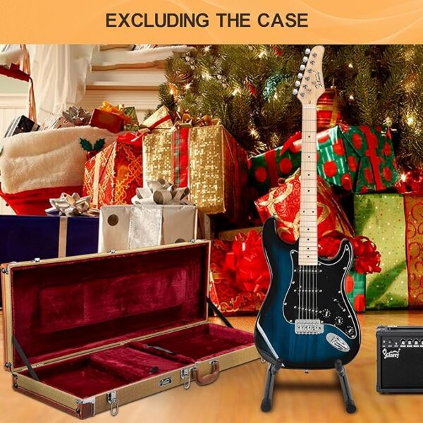 GLARRY Full Size Electric Guitar for Beginner with Amp and Accessories Pack Guitar Bag (Dark blue) - Image 6