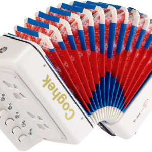 Kids Accordion For Kids 10-Key Mini Accordion Instrument Toy White